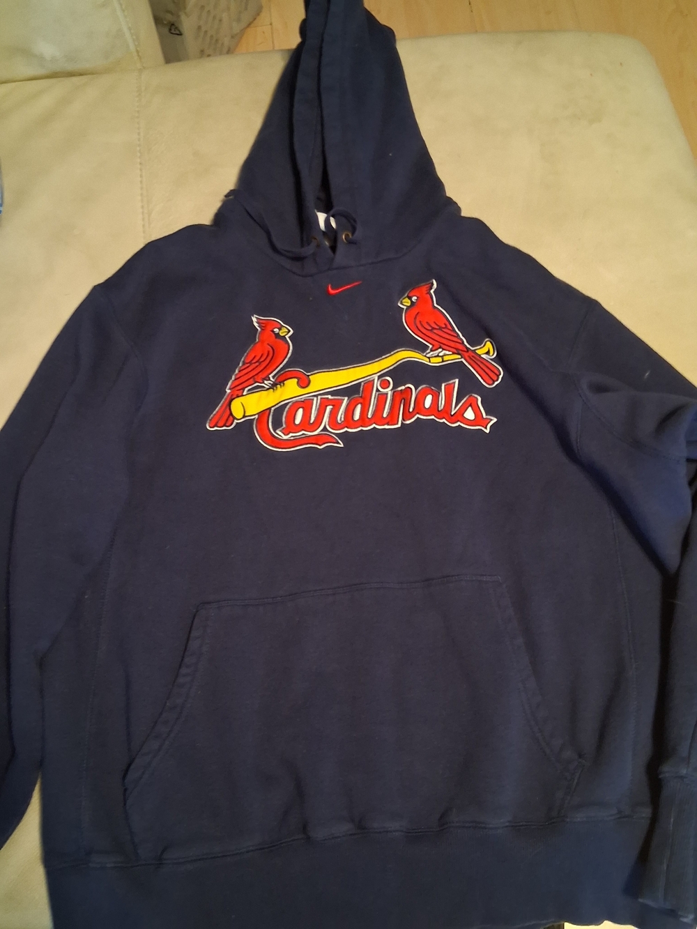 Nike Navy Cardinals Pullover Hoodie with Red & Yellow Logo